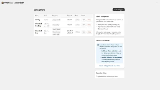 AlthemaxAI Subscription screenshot