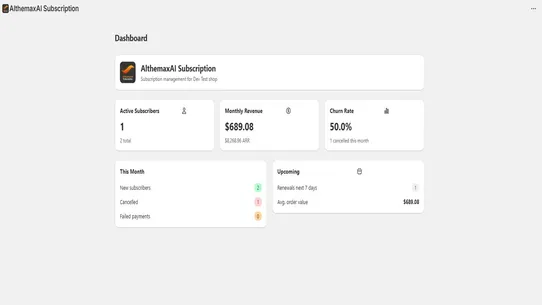 AlthemaxAI Subscription screenshot