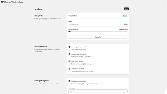 AlthemaxAI Subscription screenshot