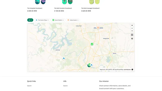 mapped ‑ Store Locator screenshot