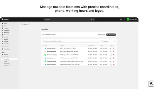 mapped ‑ Store Locator screenshot