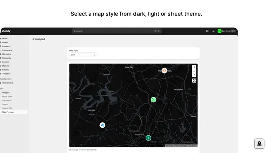 mapped ‑ Store Locator screenshot