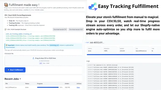 Easy Tracking Fulfillment screenshot