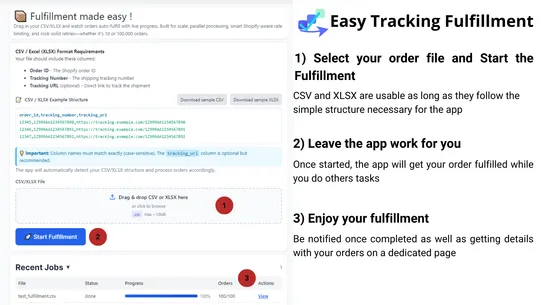 Easy Tracking Fulfillment screenshot
