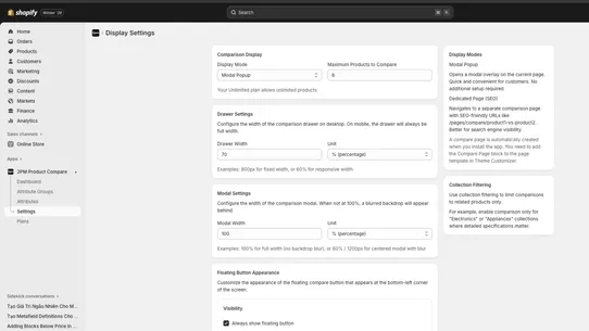 2PM ‑ Product Compare screenshot
