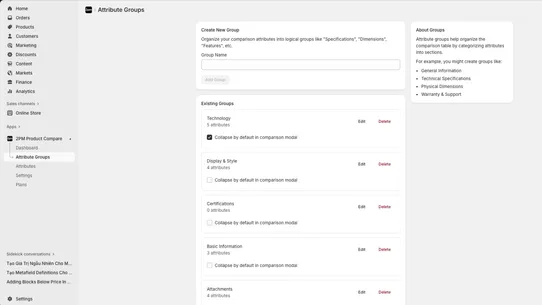 2PM ‑ Product Compare screenshot