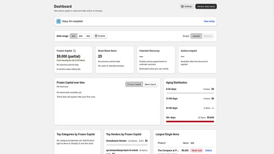 StockSweep: Dead Stock &amp; ROI screenshot