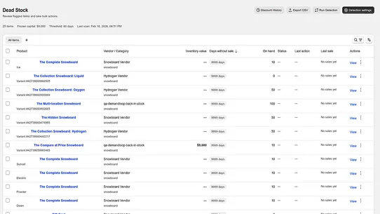 StockSweep: Dead Stock &amp; ROI screenshot