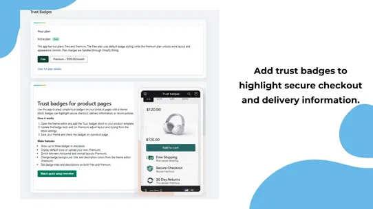 MX Trust Badges screenshot