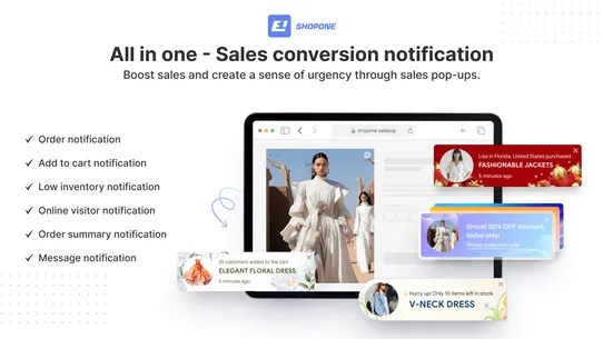 ShopOne Sales Popup, Sales Pop screenshot
