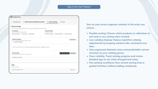 Woopify‑Sync screenshot