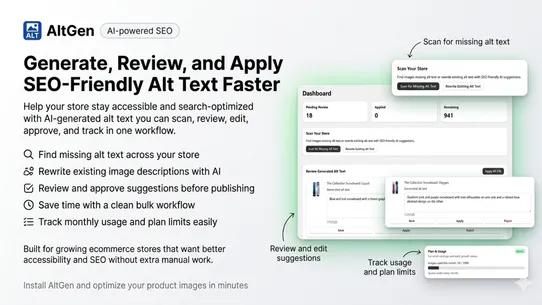 AltGen ‑ AI Alt Text for SEO screenshot