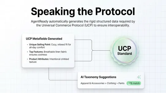 AgentReady: UCP &amp; Catalog screenshot