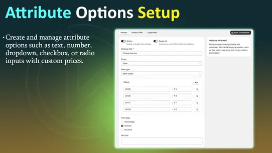 WBL ‑ Extra Product Options screenshot