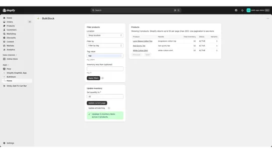 BulkStock screenshot