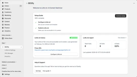 Geoify: AEO Optimization screenshot