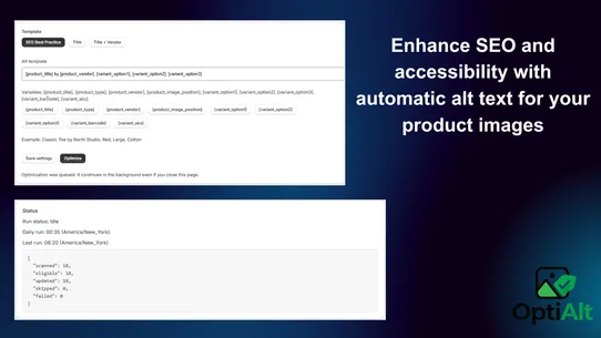 OptiALT Tag Manager screenshot