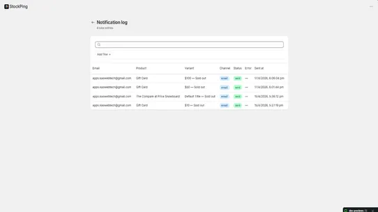 StockPing screenshot