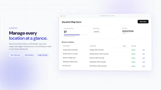 Plynthr ‑ Stockist Map Sync screenshot