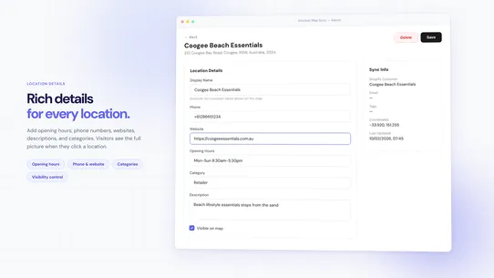 Plynthr ‑ Stockist Map Sync screenshot