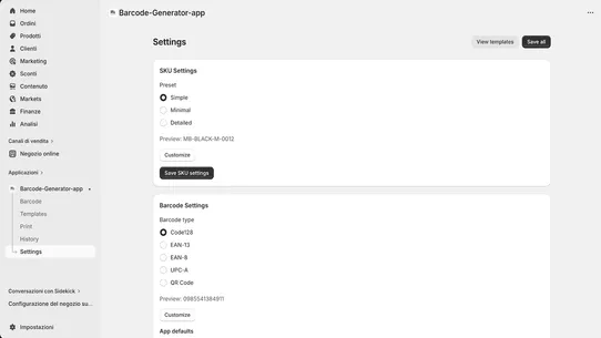 Barcode Generator screenshot