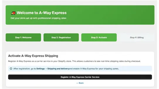 A‑Way Express Courier screenshot