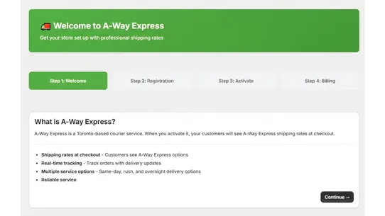 A‑Way Express Courier screenshot