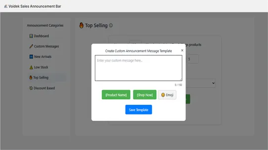 Voidek: Sales Announcement Bar screenshot