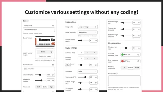 UR: One‑Click Coupon Banner screenshot