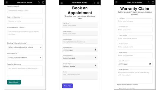 Qivra Form Builder screenshot