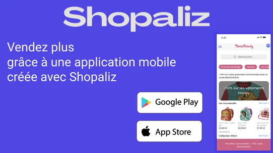 Shopaliz Mobile App Builder screenshot