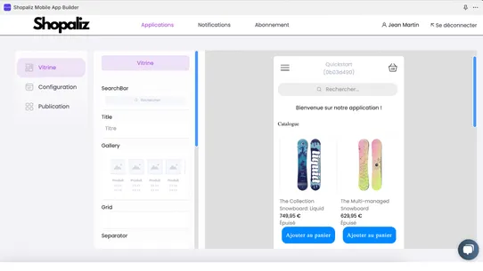 Shopaliz Mobile App Builder screenshot