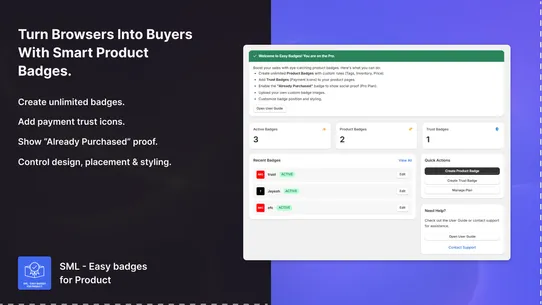 Easy badges for Product screenshot