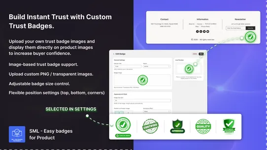 Easy badges for Product screenshot