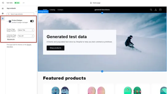 Product Badge Manager screenshot