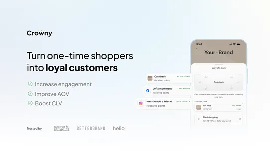 Crowny: Loyalty &amp; Social Media screenshot
