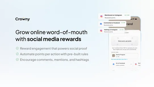 Crowny: Loyalty &amp; Social Media screenshot
