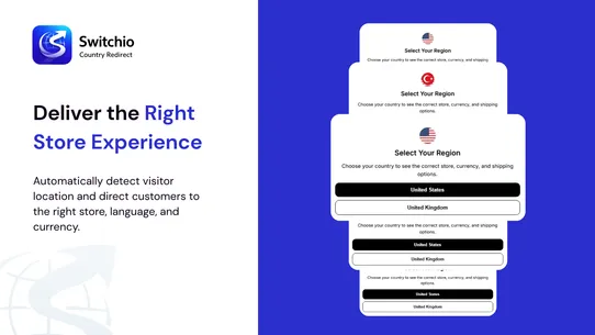 Switchio Country Redirect screenshot
