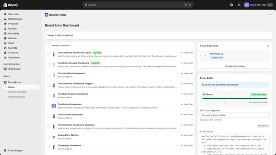 Brand Echo: AI Product Writer screenshot