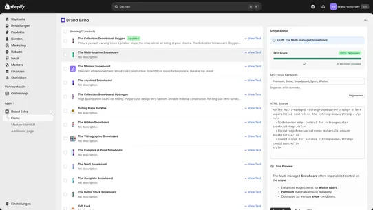 Brand Echo: AI Product Writer screenshot