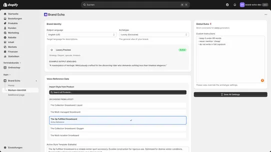 Brand Echo: AI Product Writer screenshot