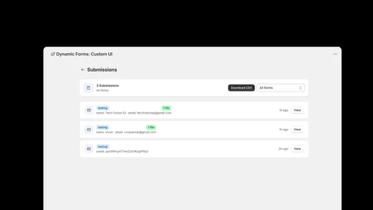 Dynamic Forms: Custom UI screenshot