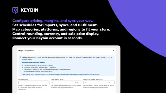 Keybin Digital Codes Sync screenshot