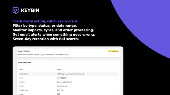 Keybin Digital Codes Sync screenshot