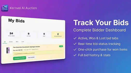 Kernvel AI Auctions screenshot