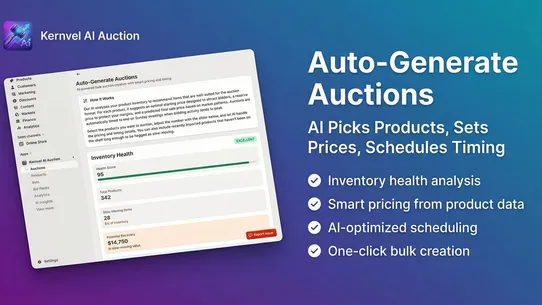 Kernvel AI Auctions screenshot