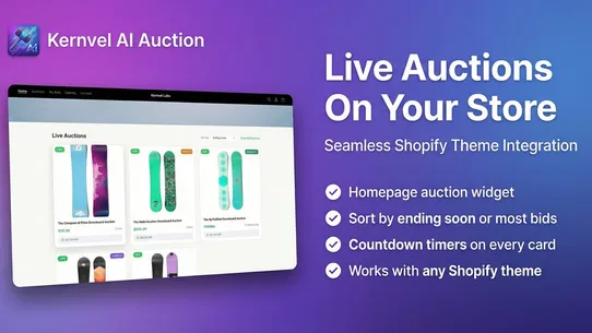 Kernvel AI Auctions screenshot