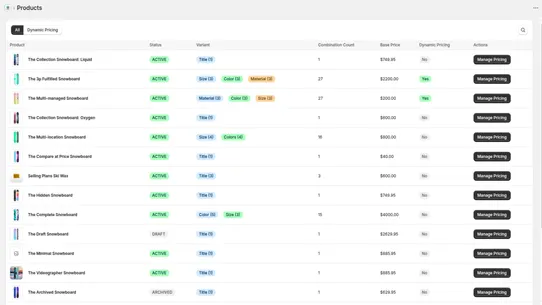 Smart Variant Pricing screenshot