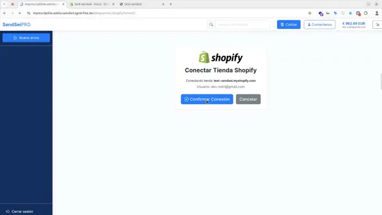 Sendsei Shop Connect screenshot