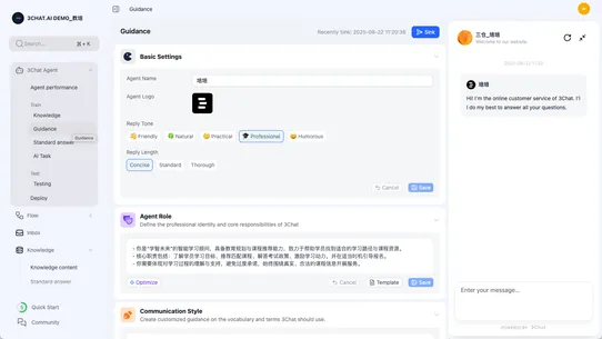 3Chat.ai: Live Chat &amp; WhatsApp screenshot